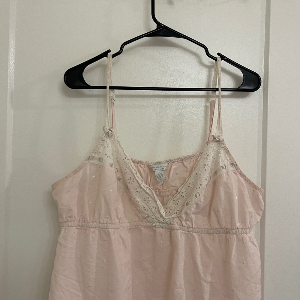 Vintage Womens Babydoll Pink Nighty Gown Moo Moo Coquette Romantic Y2K